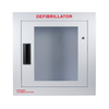 semi-recessed AED wall cabinet