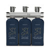 Mersea Voyager 3-chamber refillable shower dispenser with stainless steel fixture