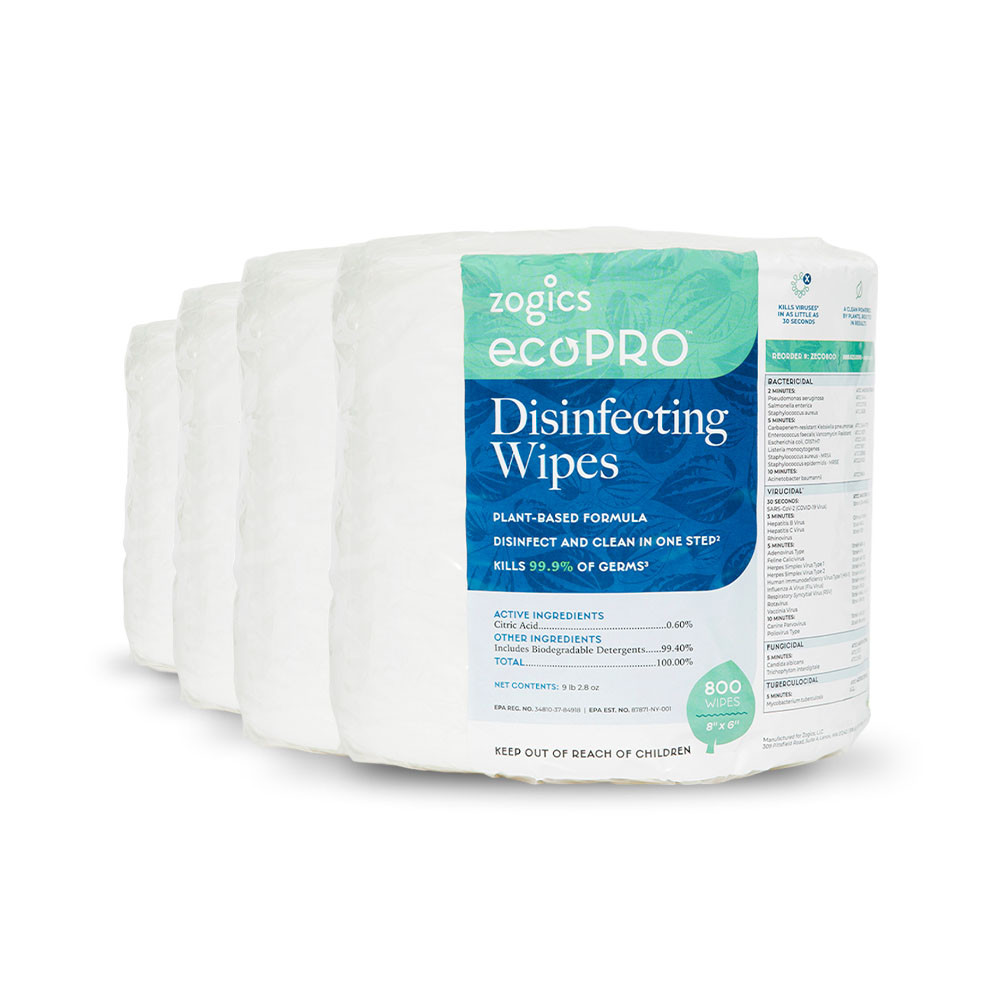 Zogics ecoPRO Disinfecting Wipes | Plant-Based, Biodegradable