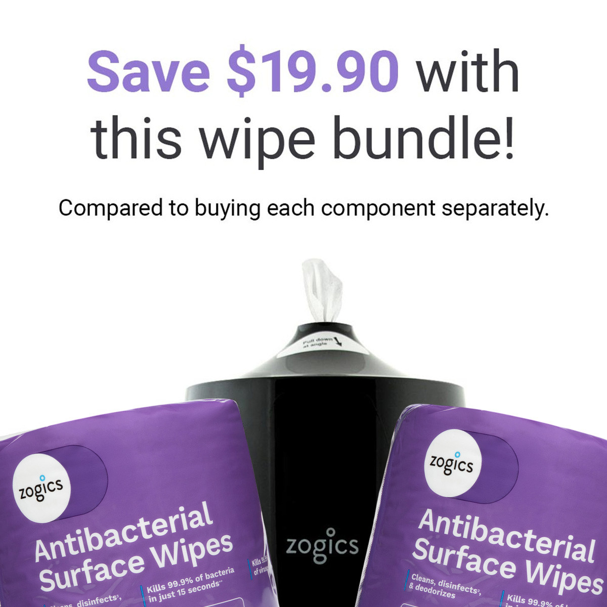 Disinfecting Gym Wipes and Dispenser Bundle (2 Rolls) | Zogics