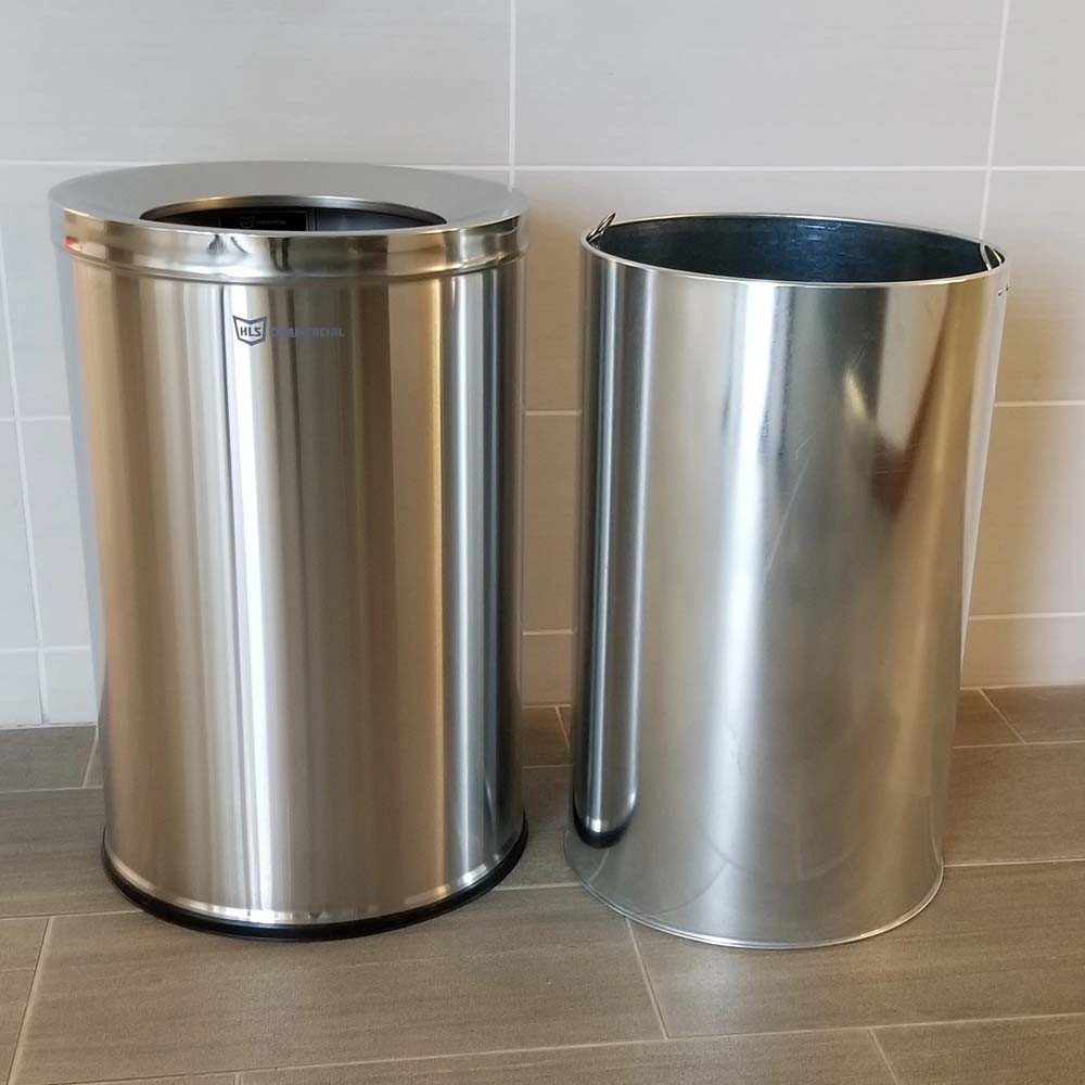 HUMAN MADE RIN Trash can round 新品未使用 26-Gal Open Top Round Trash Can: Stainless Steel with Inner Bin