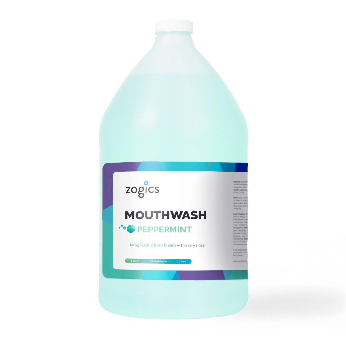 Zogics Peppermint Mouthwash – Fresh Breath, Non-Irritating Clean