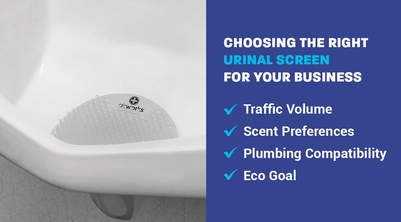 How to use a urinal screen How to use a urinal screen mat correctly in a commercial restroom