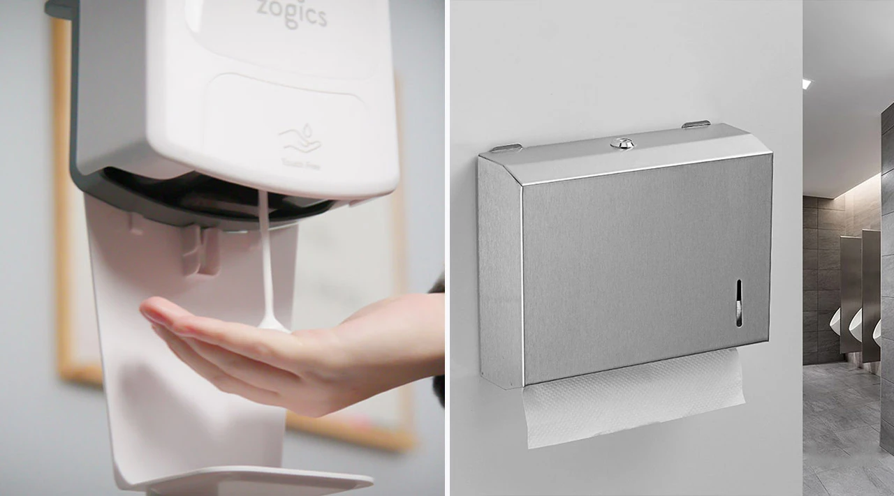 Air filtration system supporting workplace hygiene and indoor air quality in a commercial facility