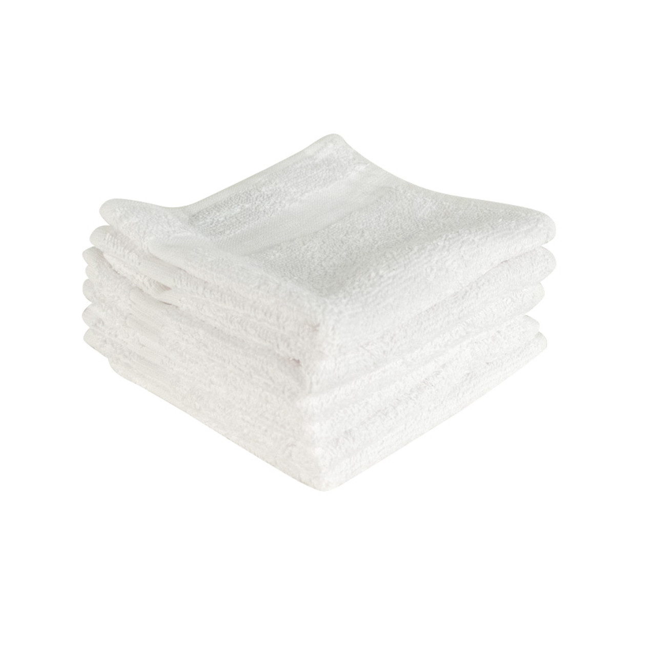 Wholesale Cotton Terry Washcloths 12x12 New White