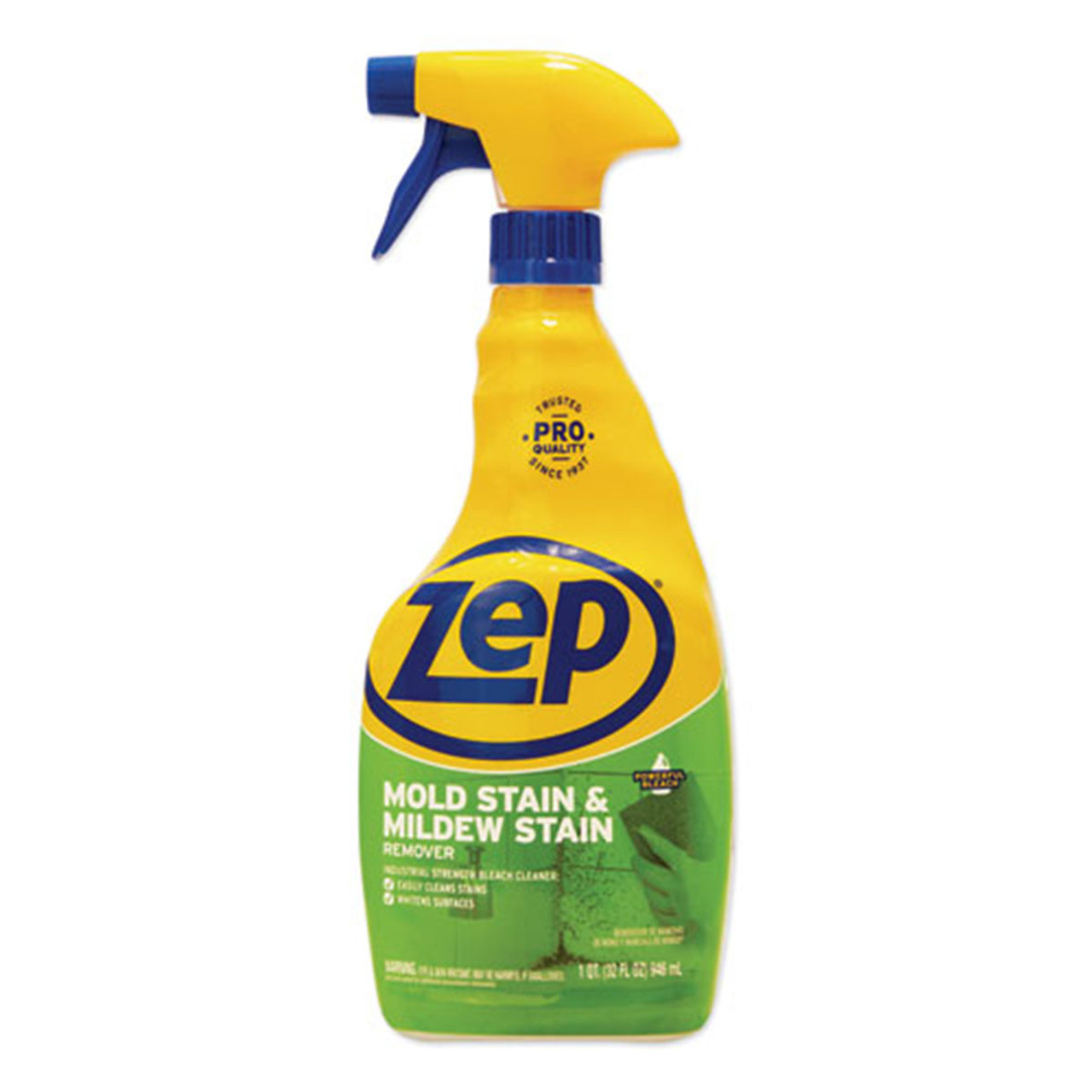 Zep Mold Stain and Mildew Stain Remover, 32 oz Spray Bottle, 12/Carton