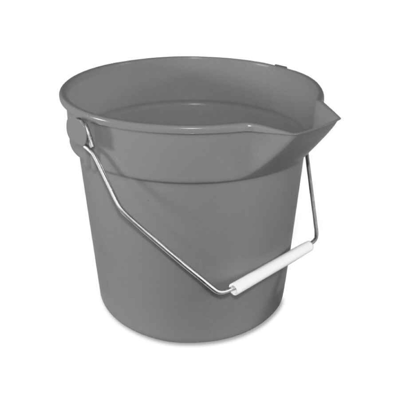 Impact Gray Polypropylene Deluxe Heavy Duty Bucket, 10 Quart