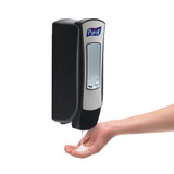 Purell ADX-12 Push-Style Hand Sanitizer Dispenser, 1200 mL, Brushed Chrome/Black (8828-06)