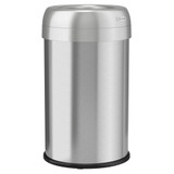 13 Gallon Stainless Steel Round Open Top Trash Can