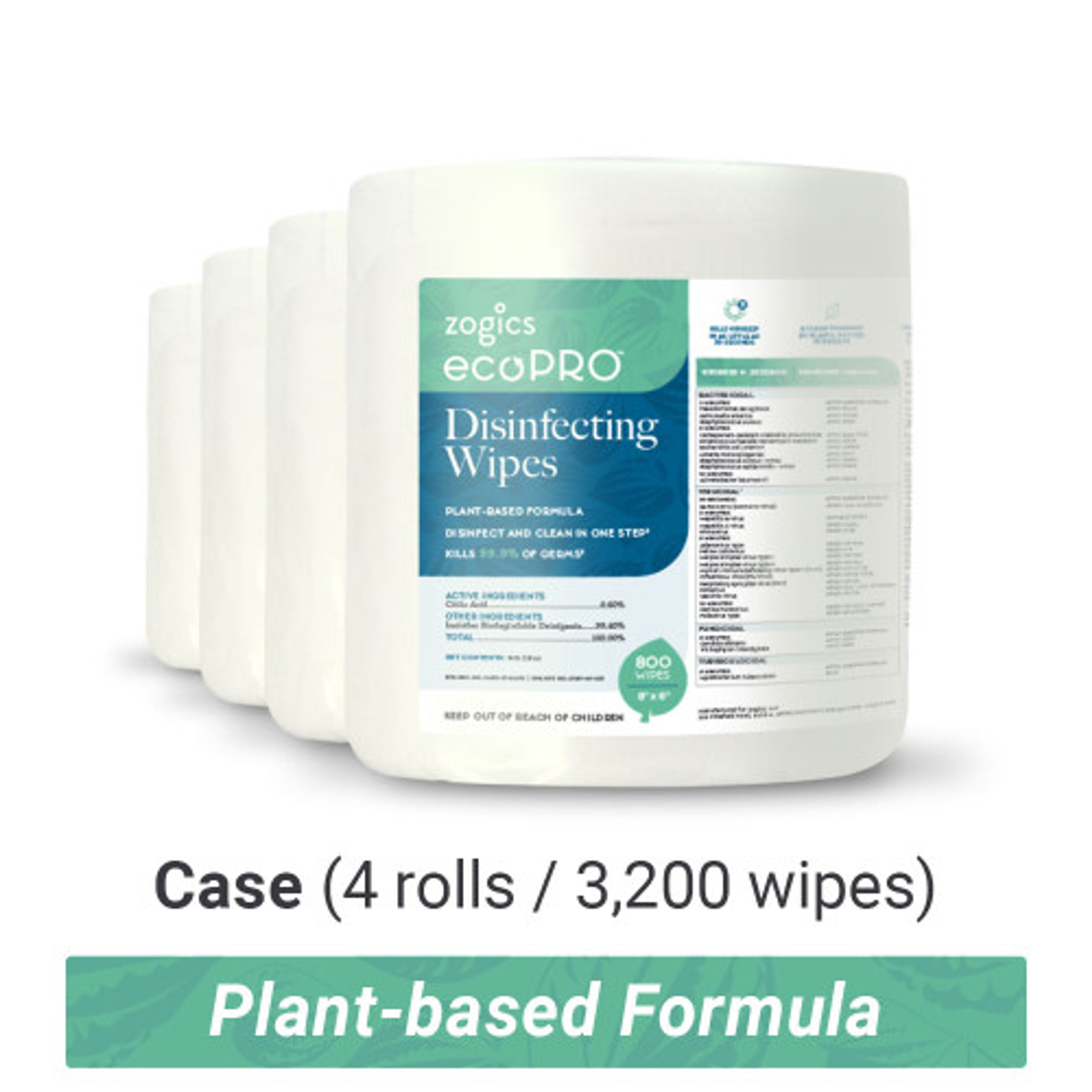 ecoPRO Plant-Based Disinfecting Wipes, 4 Rolls (+ $139.95)