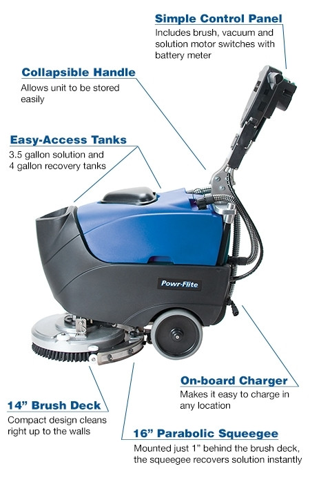 Electric Floor Scrubber Battery Operated Floor Scrubber