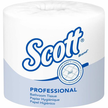 Kimberly-Clark Scott 1-Ply Standard Roll Bathroom Tissue, 05102 (1210 sheets/roll) (80 rolls/case)
