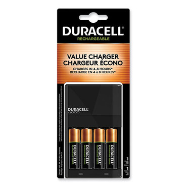 Duracell ION SPEED 1000 Advanced Charger, Includes 4 AA NiMH Batteries (DURCEF14)