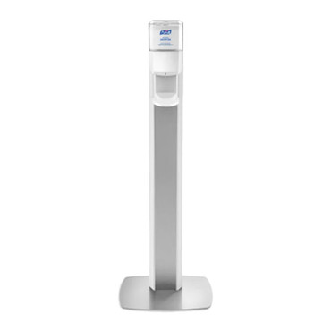 Purell Messenger ES8 Panel Floor Stand with Hand Sanitizer Dispenser, Graphite (7308-DS-SLV)