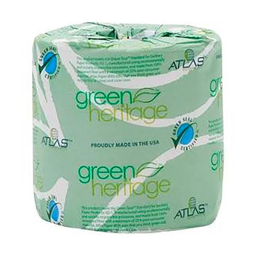 Atlas Green Heritage Toilet Tissue 2-Ply 500', Atlas 275 (96 rolls/case)