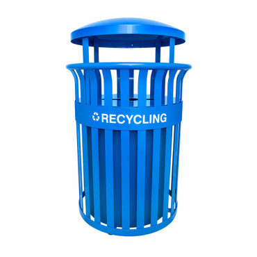 Outdoor Recycling Receptacle with Canopy