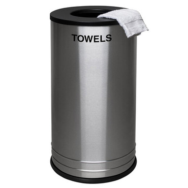 Touchless Towel Receptacle - 18 Gallon Stainless Steel with Lid