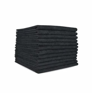Heavy-Duty Black Microfiber Cloths