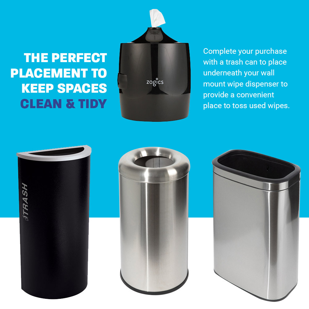 Zogics Wall Mounted Wipes Dispenser | Upward Wipe Dispenser