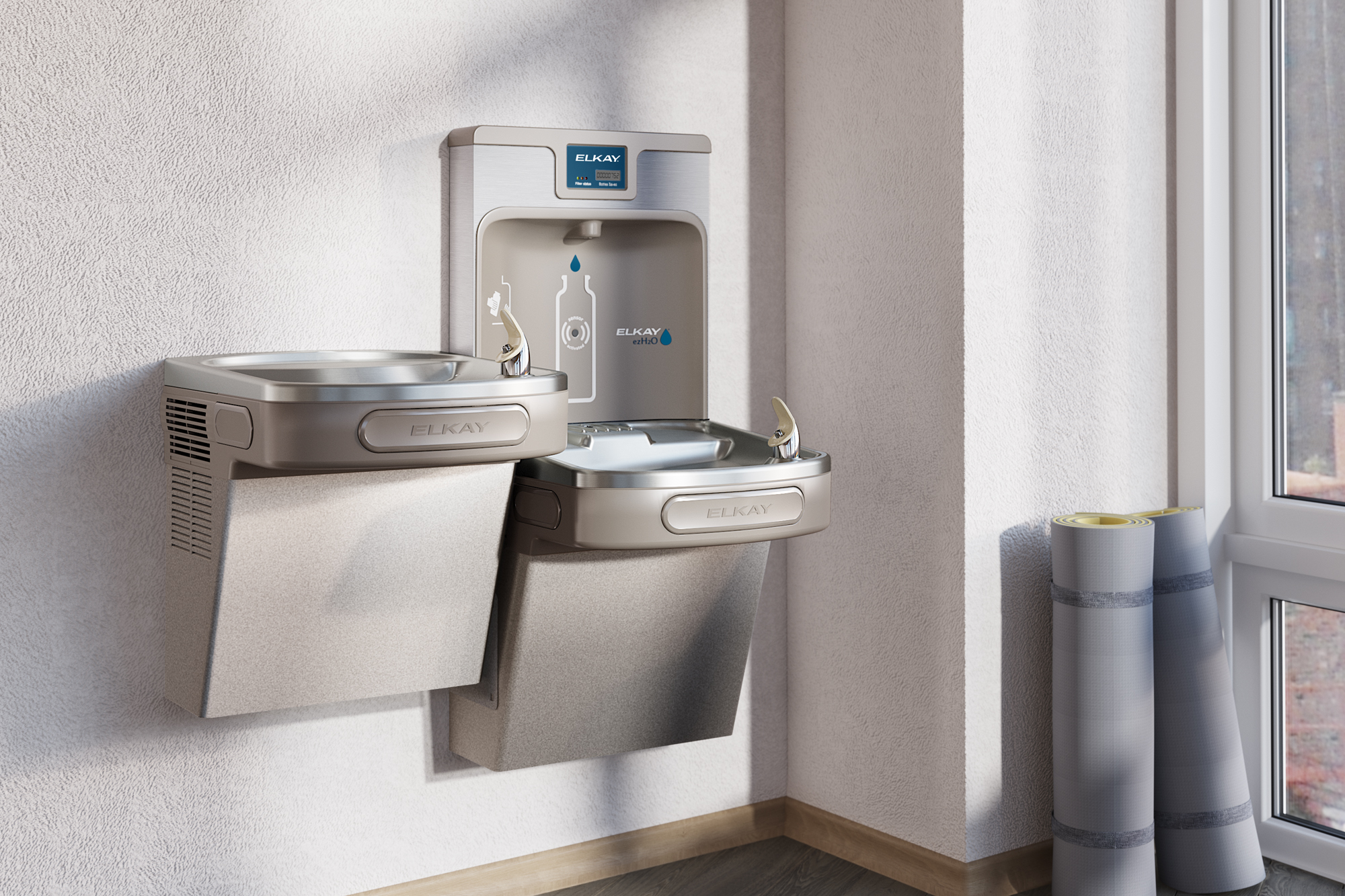 ELKAY Bottle Filling Station, Bi-Level, LZSTL8WSLP