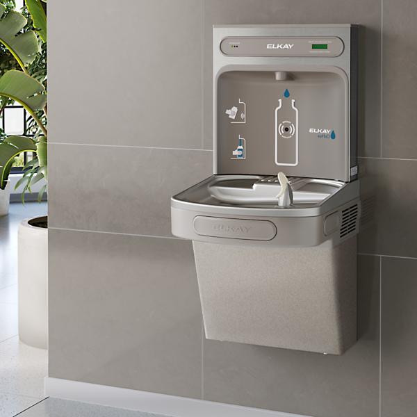 ELKAY EZ H20 Bottle Filling Station, LZS8WSLK - In lobby