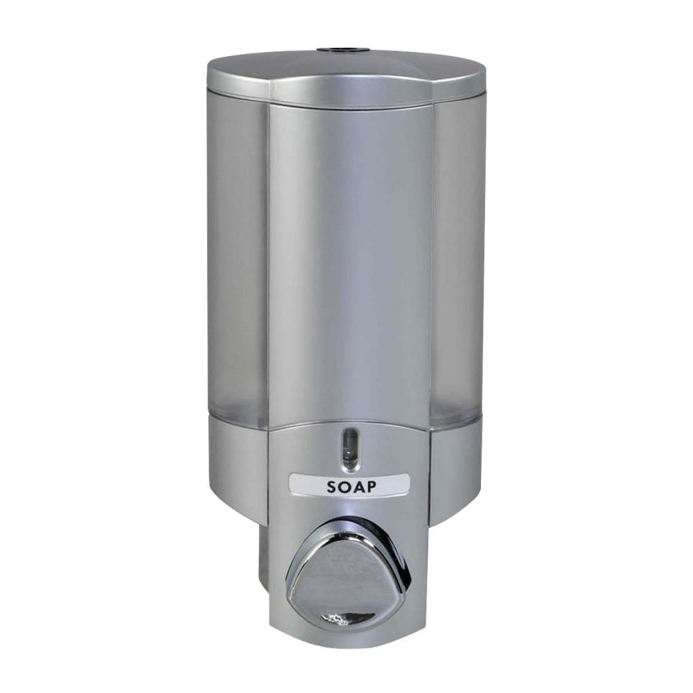 AVIVA Single Soap Dispenser, 1 Chamber, Satin Silver