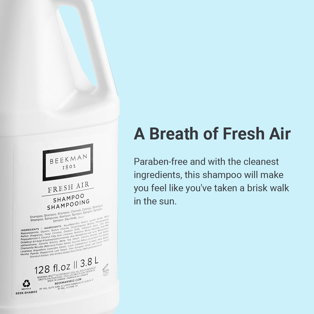 Beekman Fresh Air Shampoo product close-up – nourishing shampoo with a fresh scent