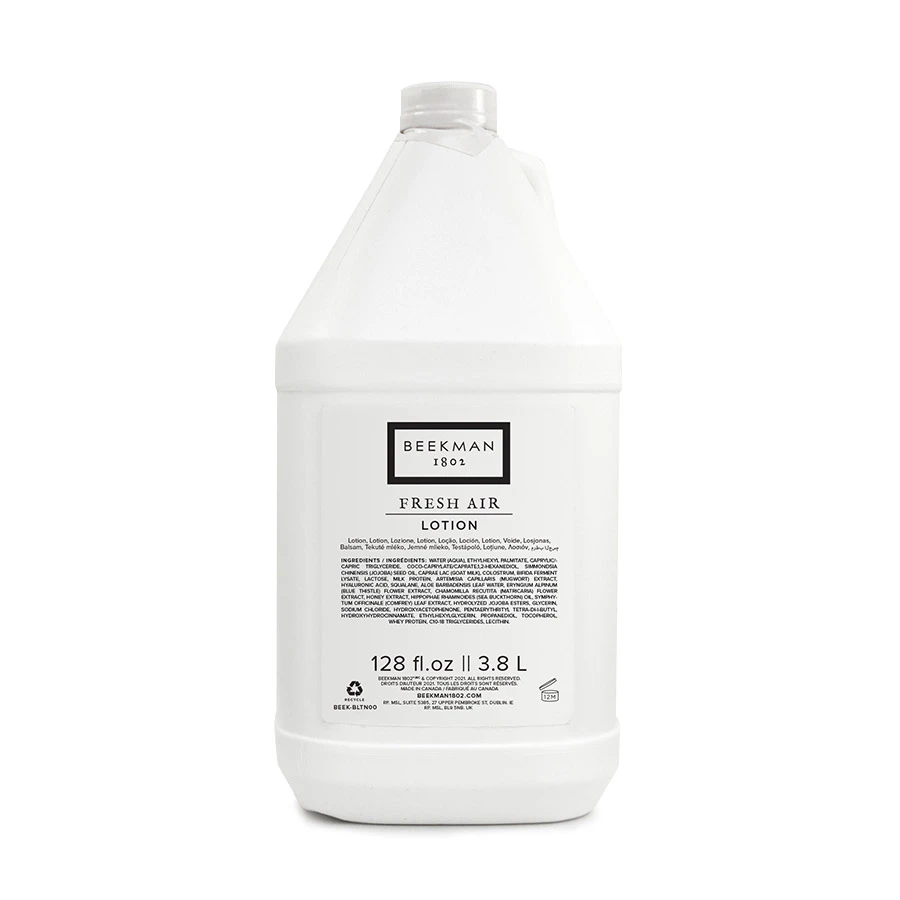 Beekman 1802 Fresh Air Lotion, 1 gallon refill with goat milk