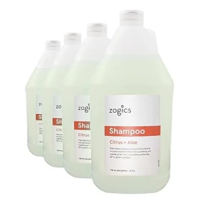 Zogics Citrus + Aloe Shampoo gallon, paraben-free and phthalate-free formula