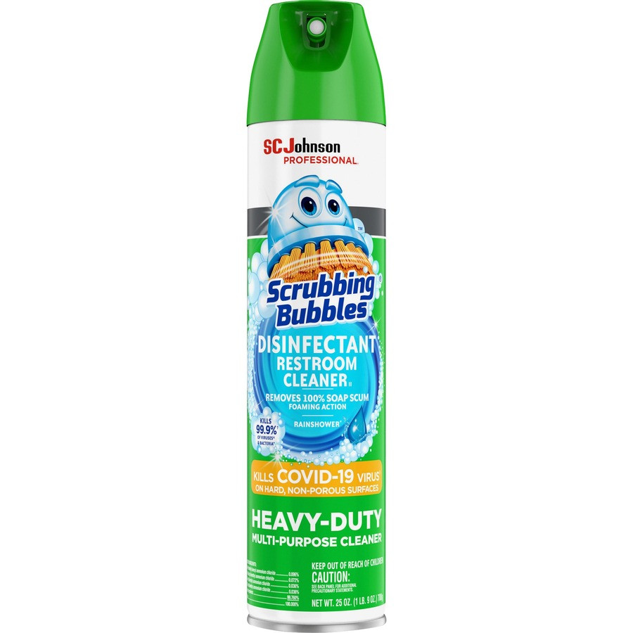 Scrubbing Bubbles Multi Surface Bathroom Cleaner, Clean Fresh Scent, 25 Oz Aerosol Can (12 cans/case)