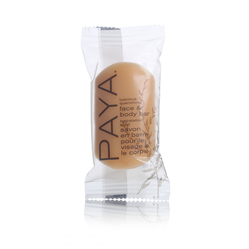 PAYA Face & Body Bar, 1.25 oz individually wrapped hotel soap, 288 per case