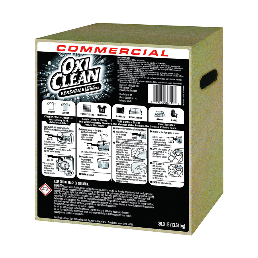 Oxi Clean Stain Remover, Regular Scent, 30 lb Box (Powder)
