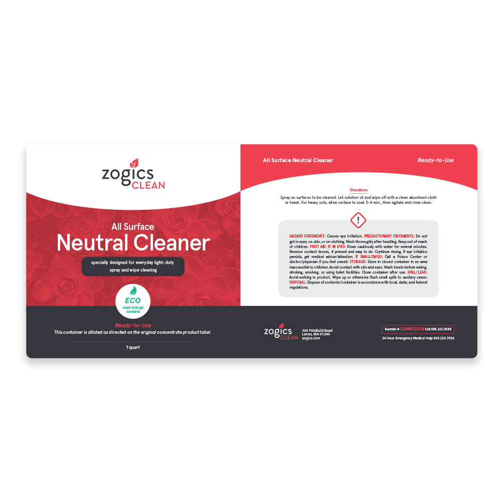 Neutral Cleaner Label