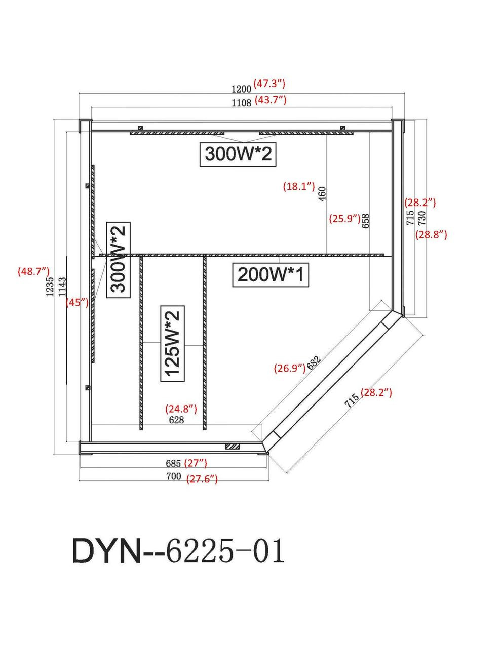 DYN-6225-02 Dynamic Low EMF Far Infrared Sauna, LeMans Edition