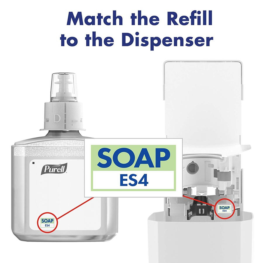 Purell White Push Style Hand Soap Dispenser