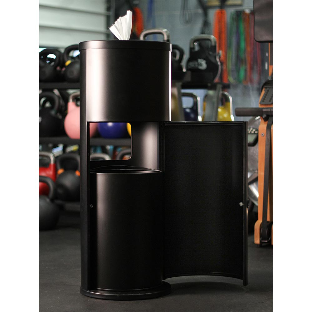 Wipe Dispenser with Trash Can | Disinfectant Wipes Dispenser