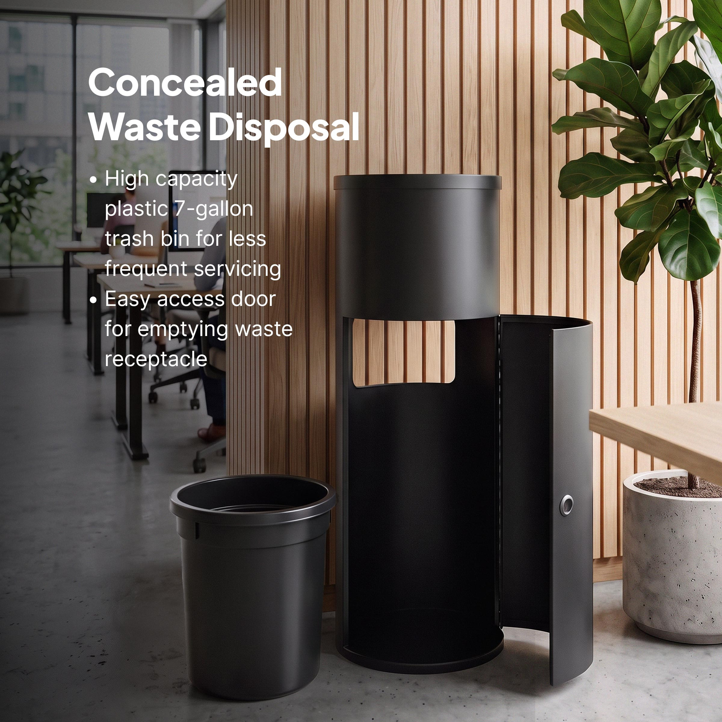 Wipe Dispenser with Trash Can | Disinfectant Wipes Dispenser