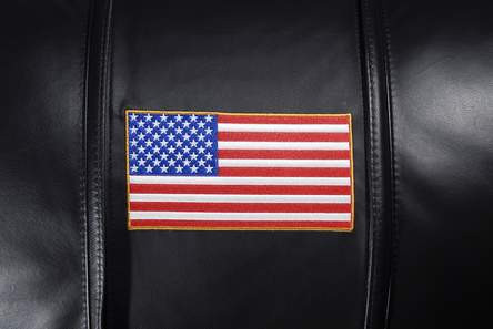 Custom Headrest Logo Example - American Flag (DS-RelaxPlusLogo)