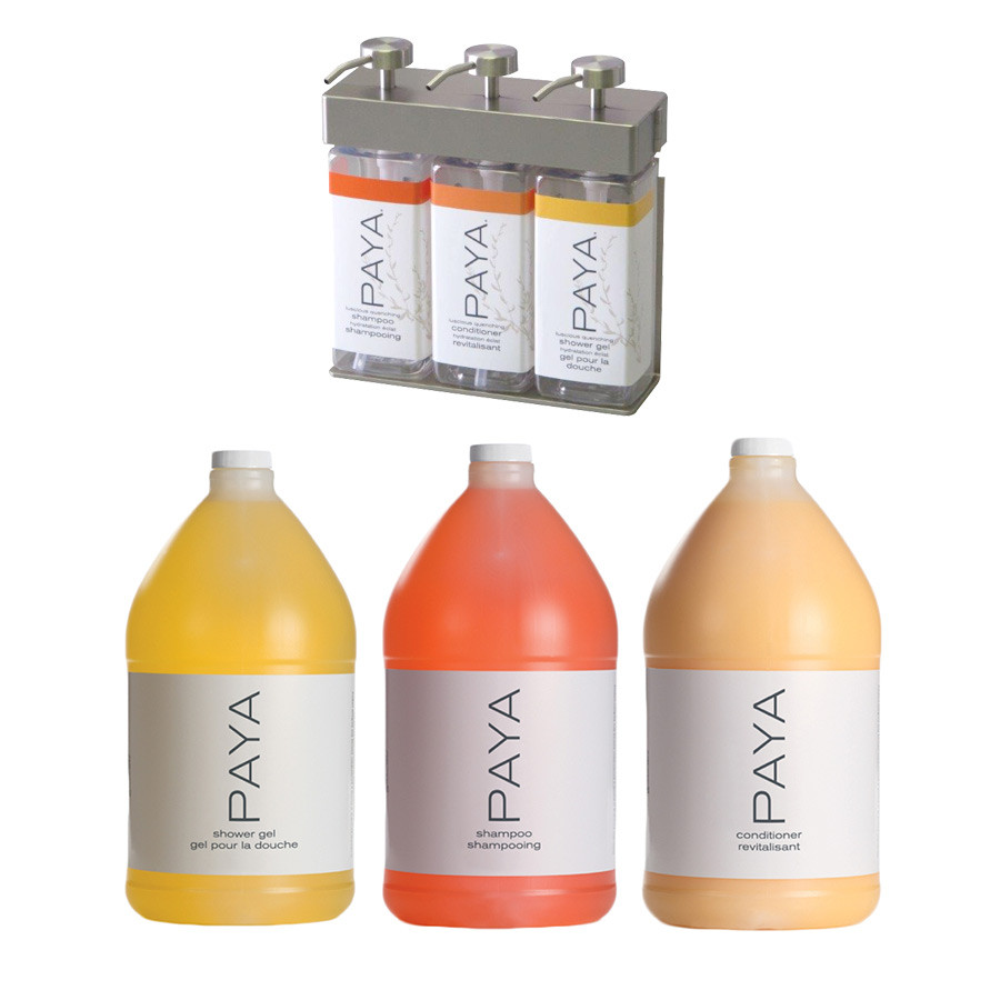 Paya Bath & Body Care Gallon Sampler Case + Dispenser