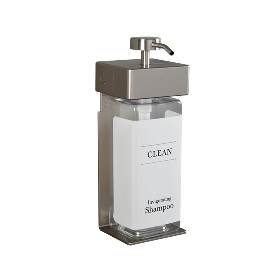 SOLera 1 Chamber Liquid Dispenser, 44 oz, Satin Silver/Translucent - Shampoo