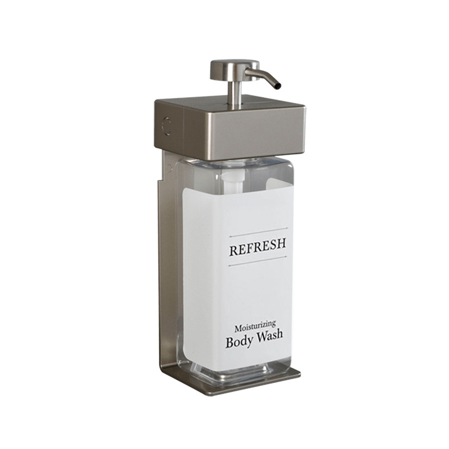SOLera 1 Chamber Liquid Dispenser, 44 oz, Satin Silver/Translucent - Body Wash