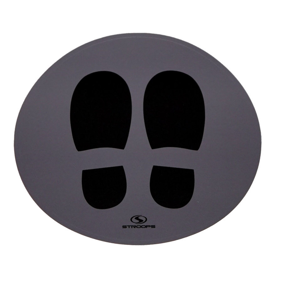 Stroops Social Distancing Vinyl Floor Decals, (Set of 3), SDFSKR-3