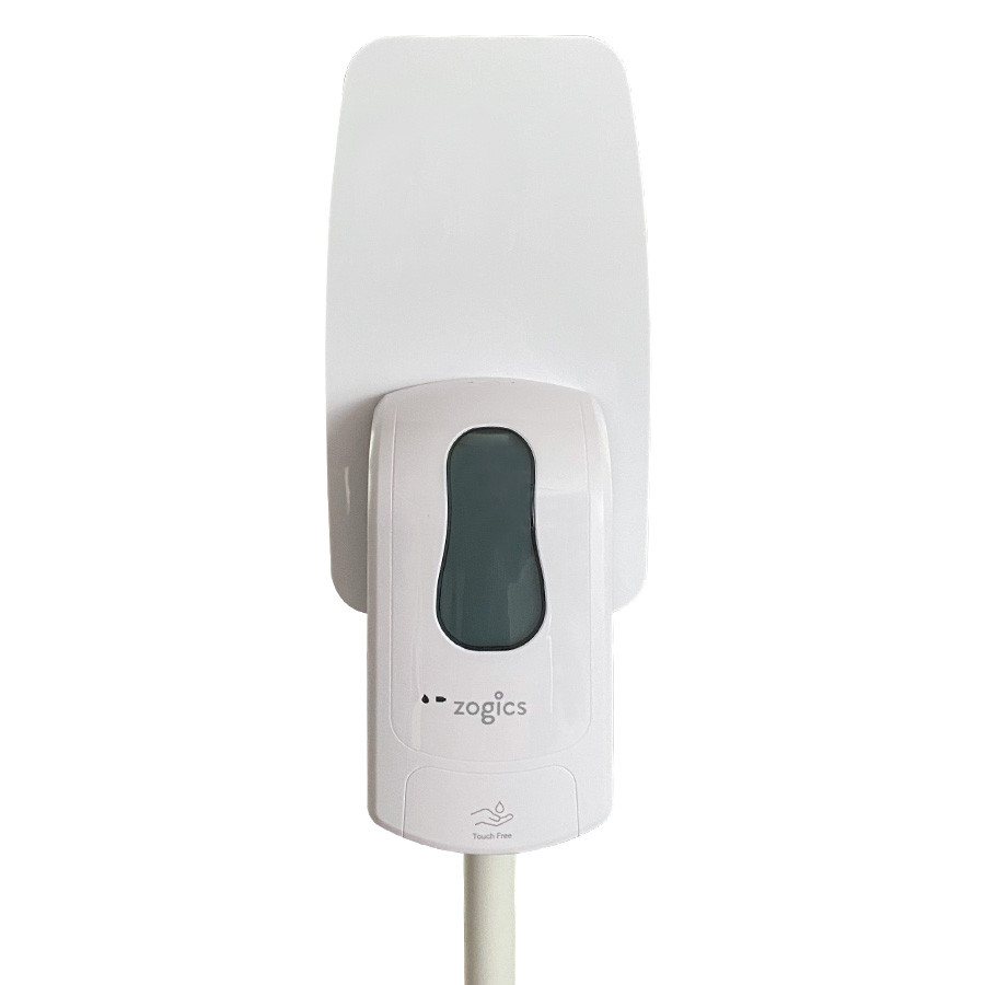 Sturdy hand sanitizer dispenser floor stand for commercial use—compatible with various dispenser types.