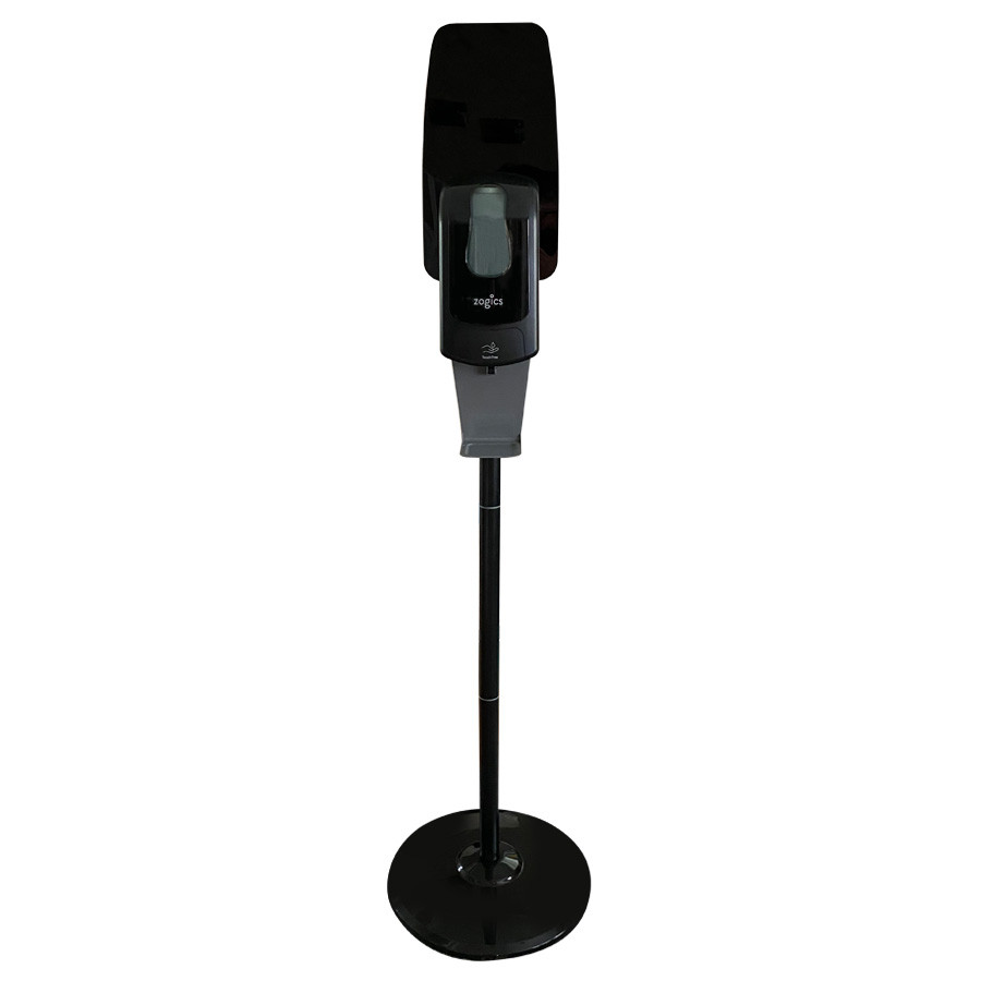 Automatic hand sanitizer dispenser stand for gel sanitizer, black