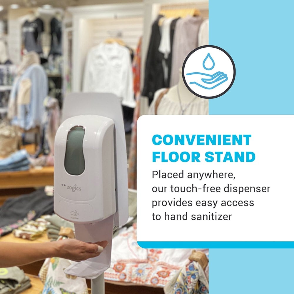Hand sanitizer floor stand that runs on 4 C batteries