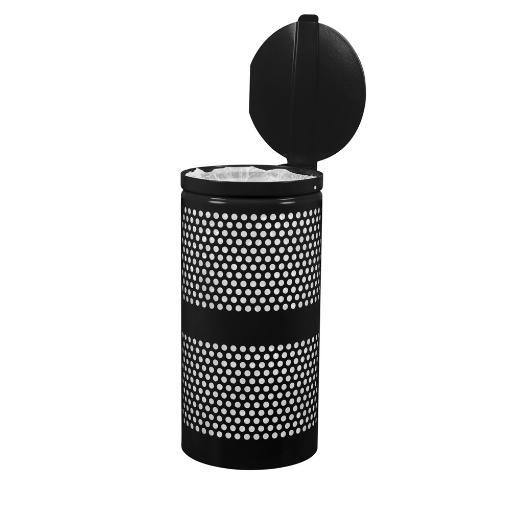 Perforated Waste Receptacle with Lid
