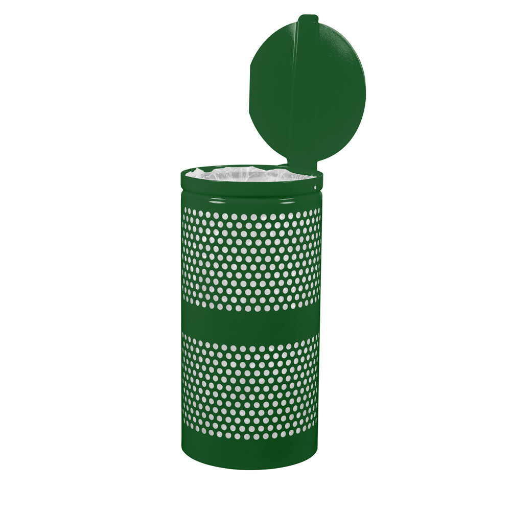 Perforated Waste Receptacle with Lid