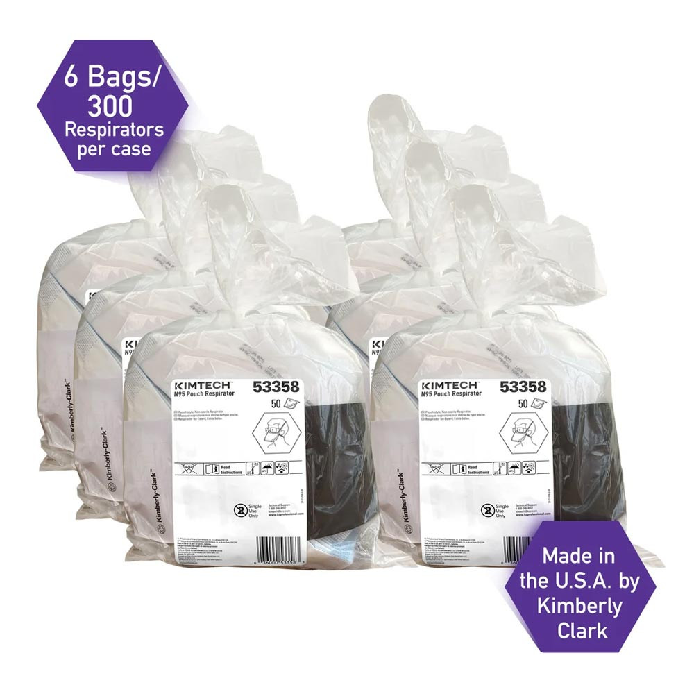 N95 Pouch Respirator (6 packs of 50) | Kimtech™ (53358)