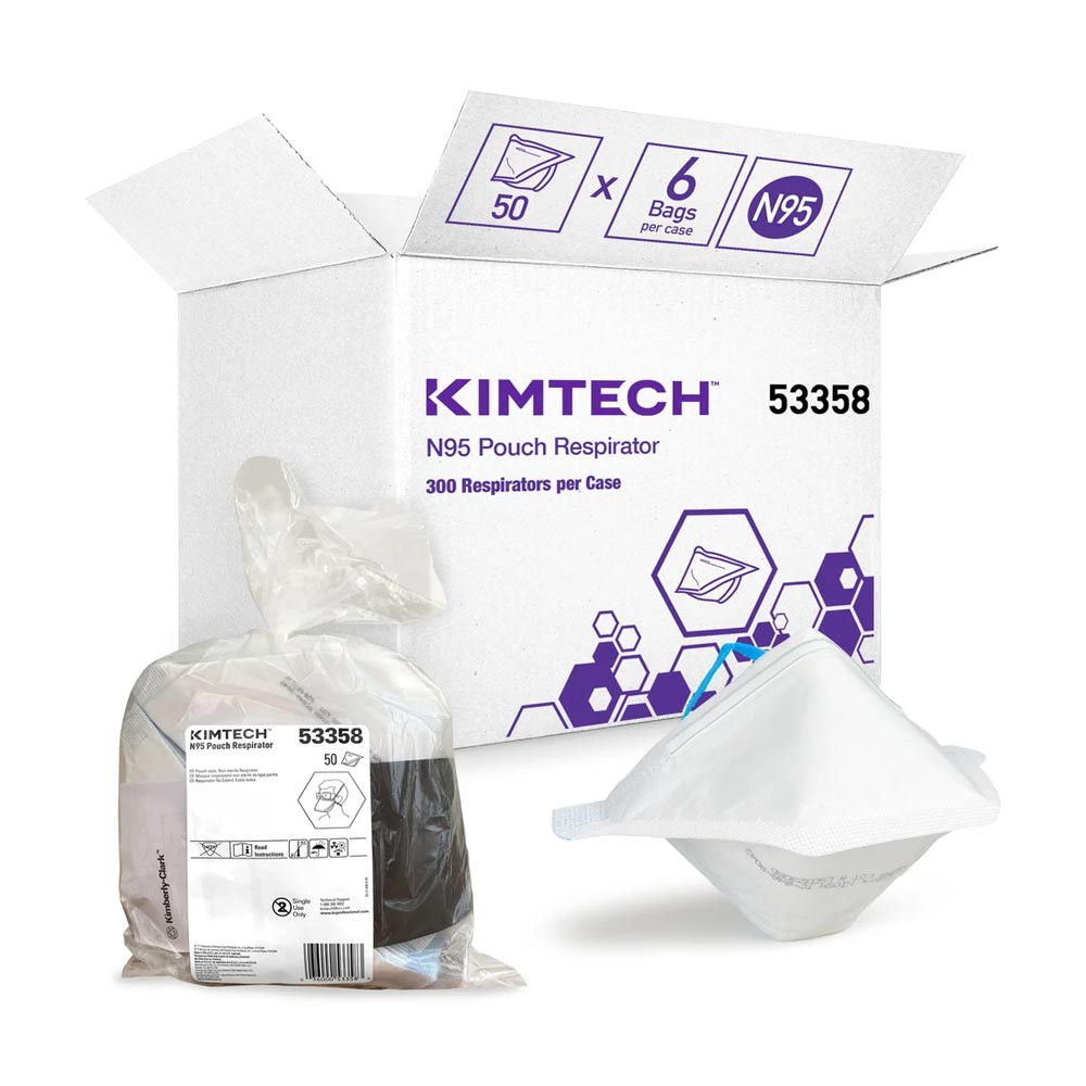 N95 Pouch Respirator (6 packs of 50) | Kimtech™ (53358)