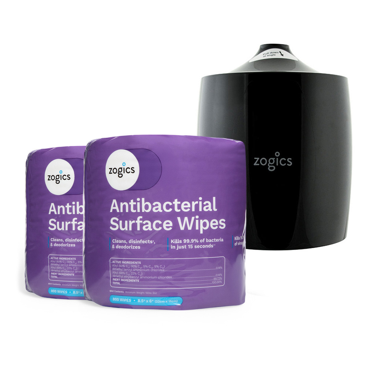 Disinfecting Gym Wipes and Dispenser Bundle (2 Rolls) | Zogics (Z800-2-Z500)
